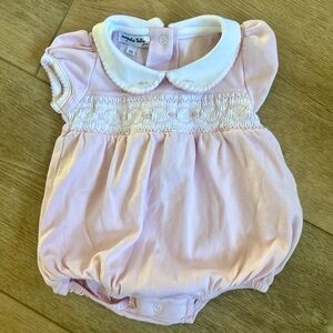 Magnolia Baby Pink Romper with White Collar